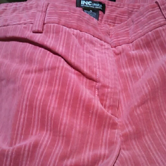 INC Stretch Pink Cord Cuffed Pants Size 6 - Picture 5 of 5